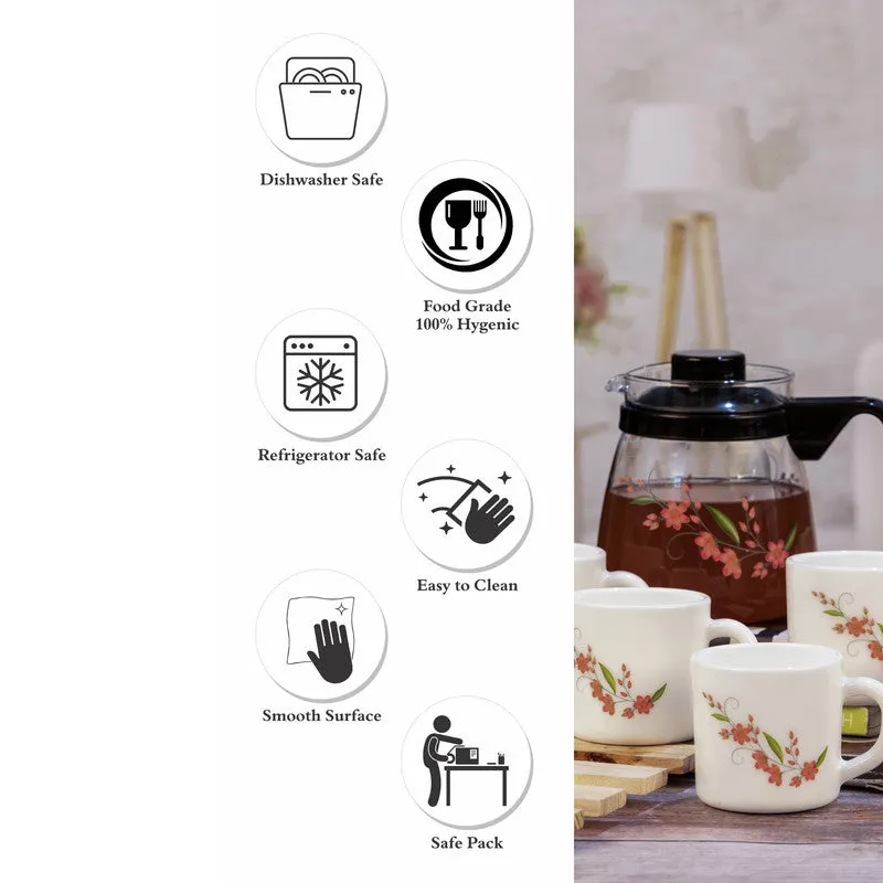Cello Emery Flora Tea Set - Pink & White media 4