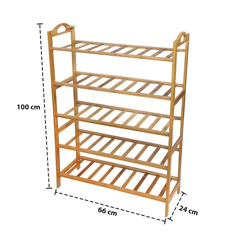 Rustic Mango Wood Shoe Rack media 7