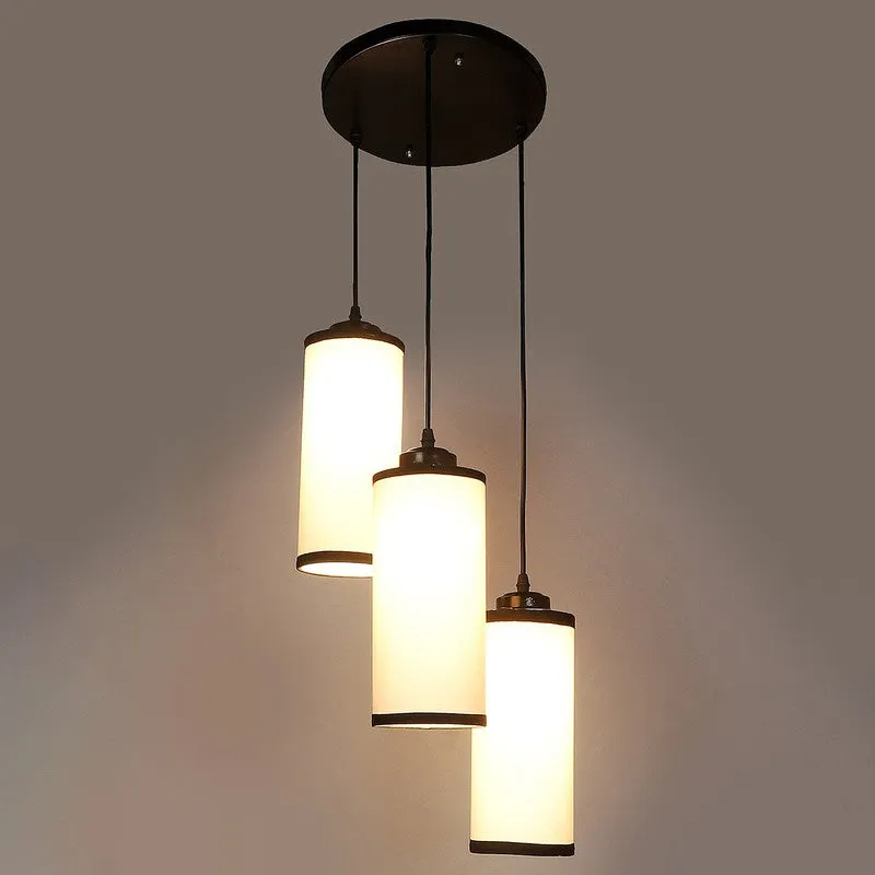 Glowspire Triple Metal Ceiling Lamp - White & Black media 5