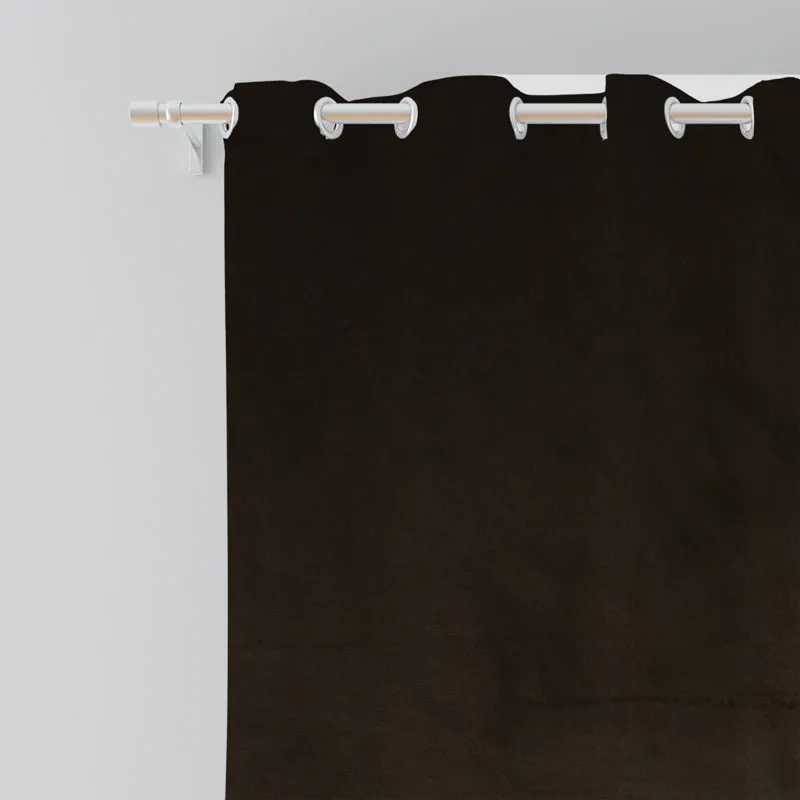 Cisco Solid Curtains (Coffee) - Set Of Two media 1