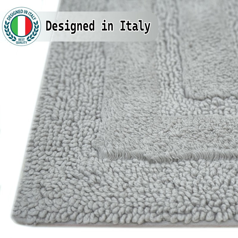 Aqualoom Anti skid Bath Mat (Light Gery) - Set Of Two media 8