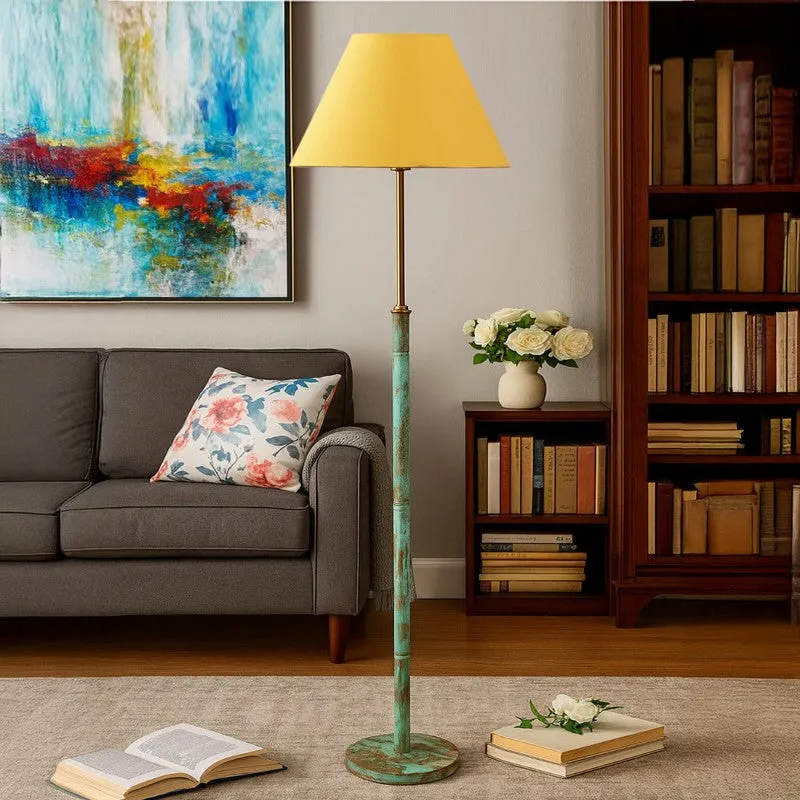 Canyon Glow Wooden Floor Lamp - Yellow media 4