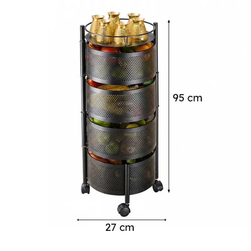 Meso Four Tier Storage Rack With Wheels media 8