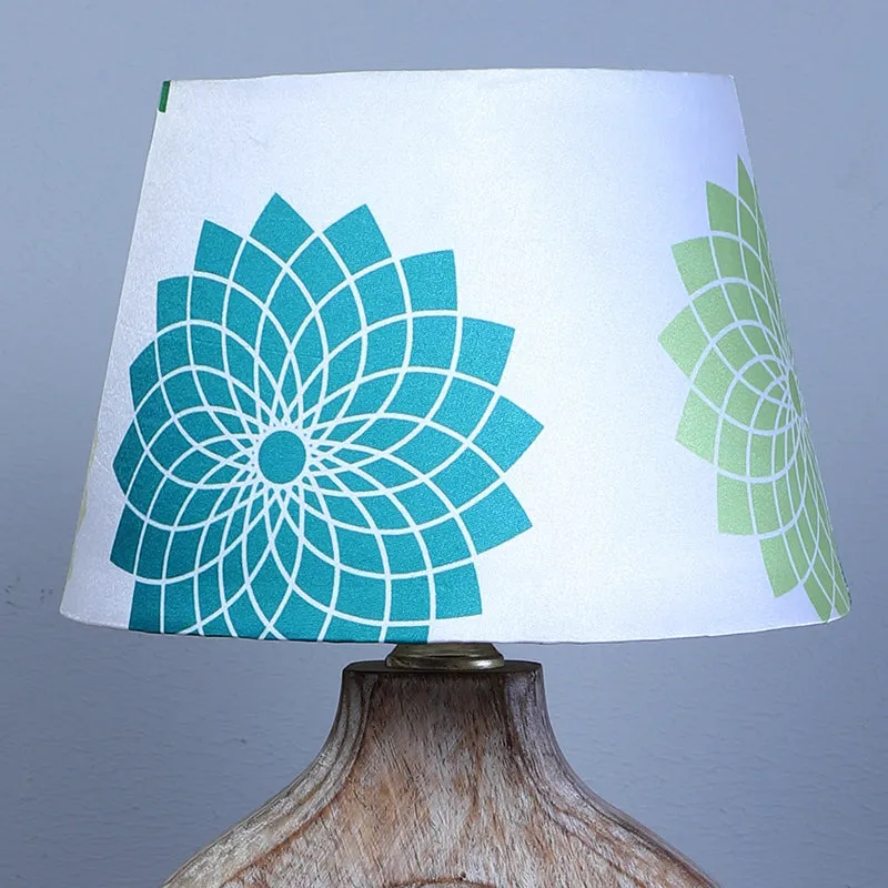 Akari Kian Printed Mango Wood Table Lamp - Multicolor media 3
