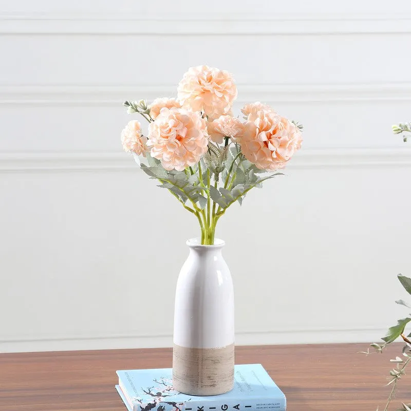 Blushen Carnation Fabric Arificial Flower - Peach media 1