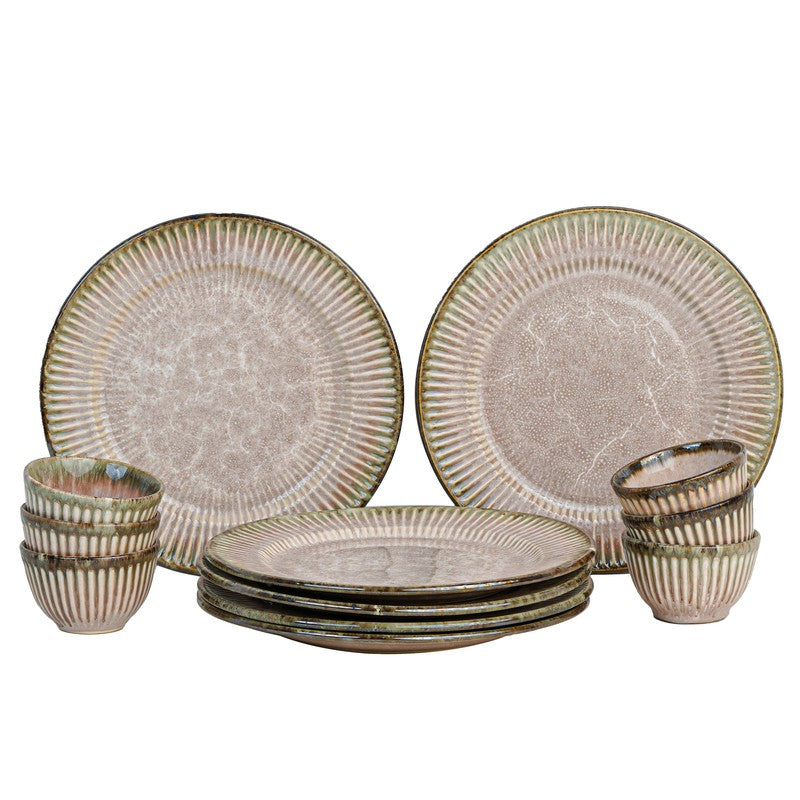 Urban Vibe Pink Ceramic Dinner Set - 12 Piece Set media 3