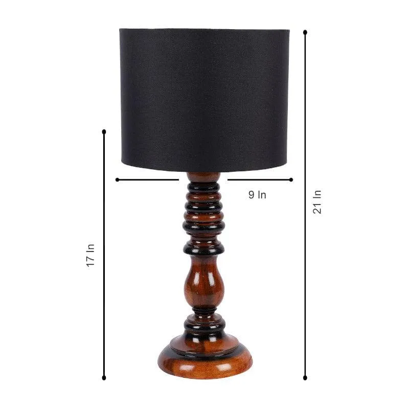 Blace Rustic Fabric Table Lamp - Black,Brown media 6