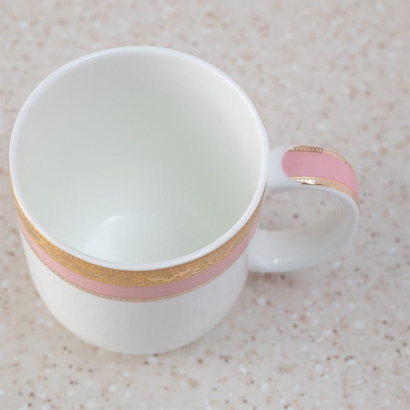 Rigva Porcelain Tea Cup (260 mL Each/Pink) -  Set of Six media 4