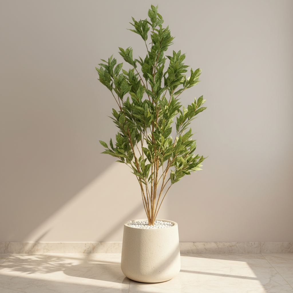 Artificial Gy Croton Leaf Plant Without Pot - 4.9 Feet