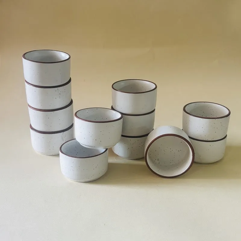 Ceramic Dip Bowl (50 mL Each) - Set of Twelve media 5
