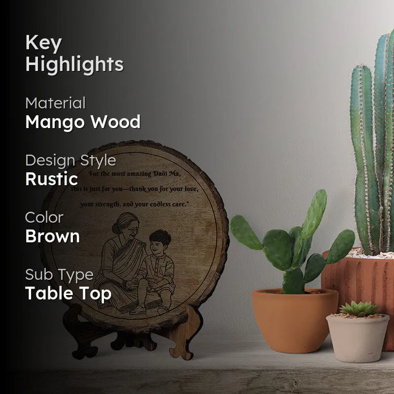Most Amazing Dadi Wood Showpiece - Round media 2