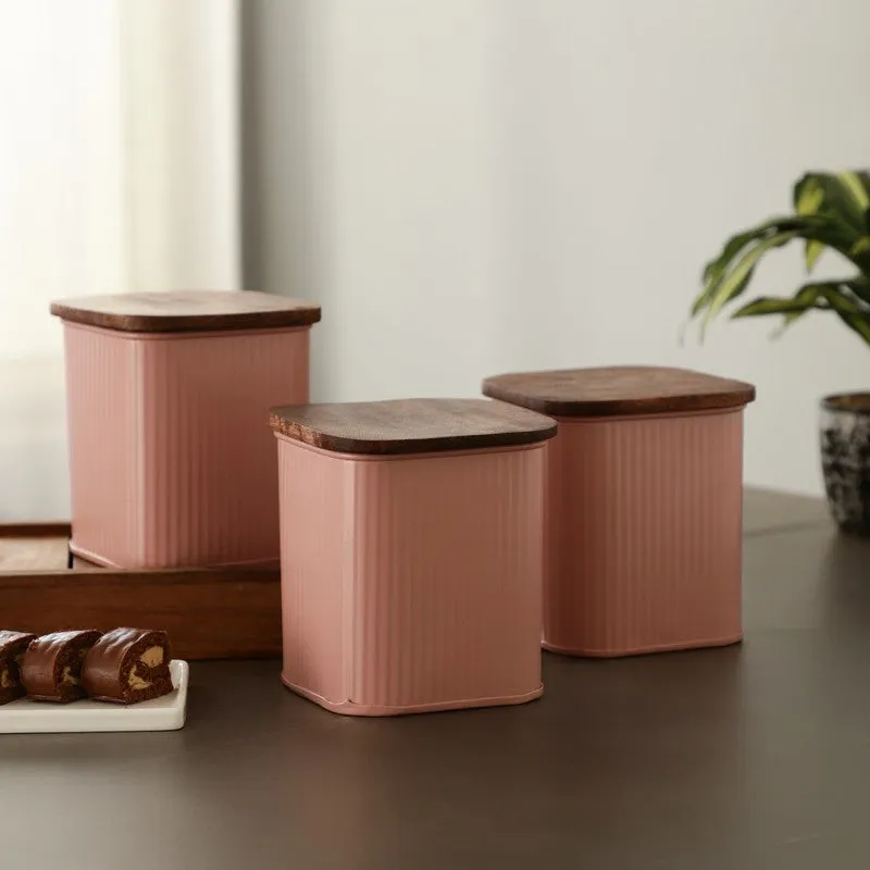 Grain Keeper Container (Pink,1500 mL Each) - Set Of Three media 3