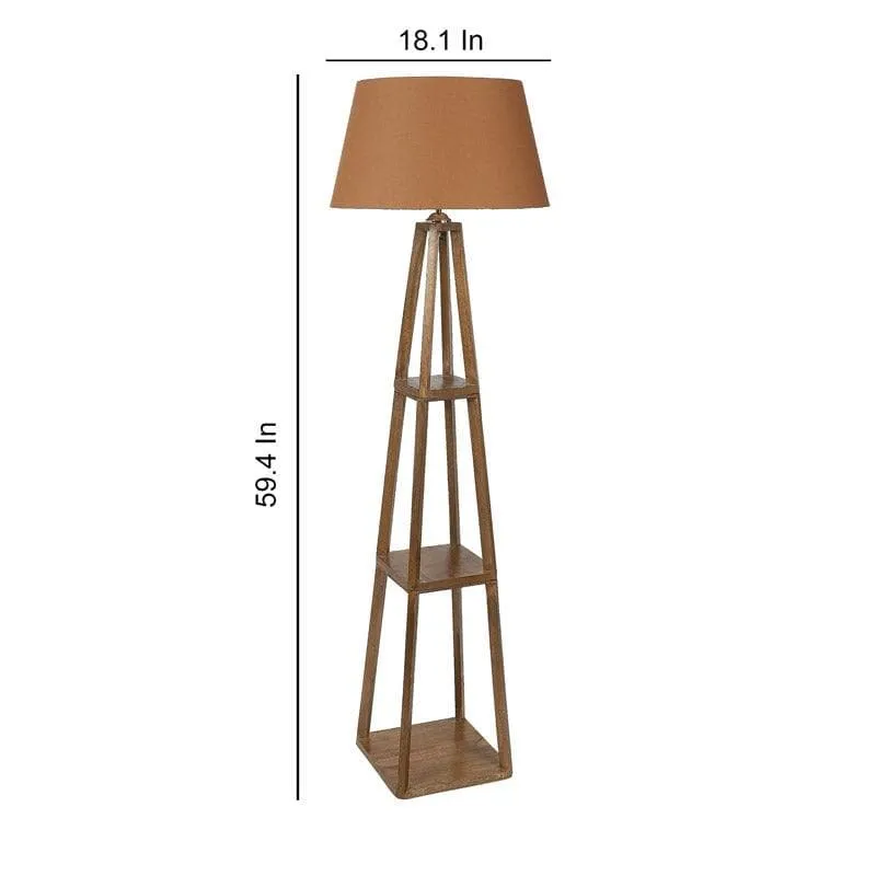Blace Netima Wooden Floor Lamp With Shelf media 6