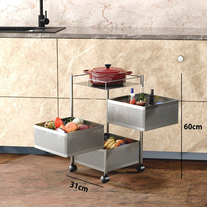 Movra Three Tier Trolley - Silver media 9