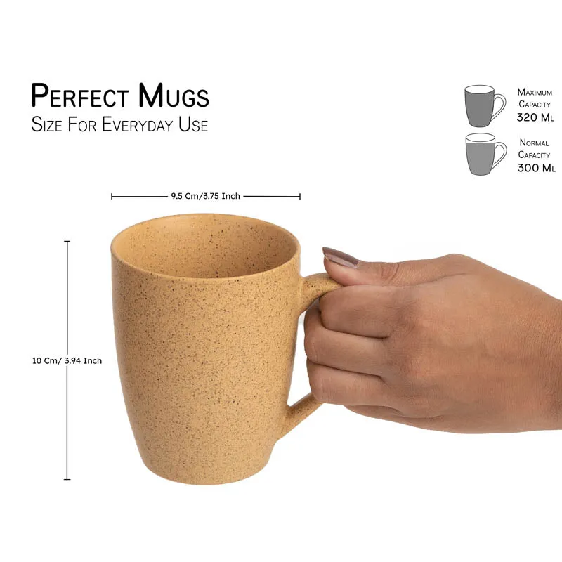 Sip & Style Ceramic Coffee Mug (Mustard Yellow) - 300 mL media 3