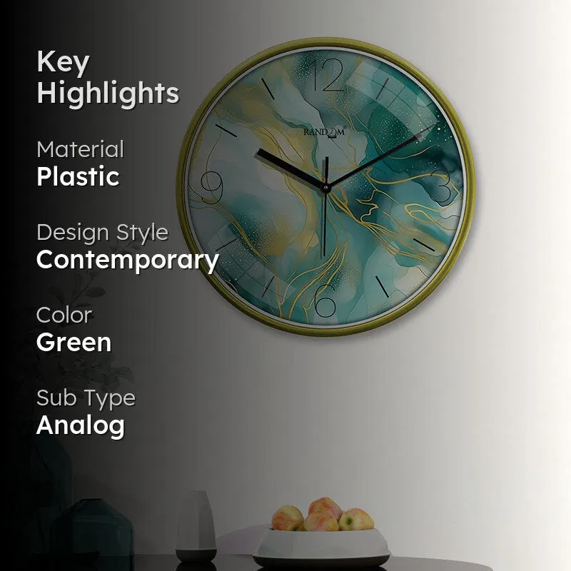 Marbled Stone Plastic Wall Clock media 2