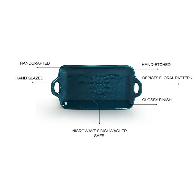 Clayra Ceramic Platter - Dark Teal media 4