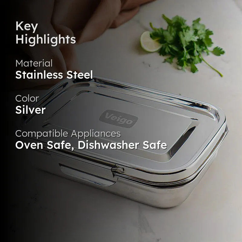 Dura Pack Stainless Steel Oven Safe Tiffin Box - 850 mL media 2