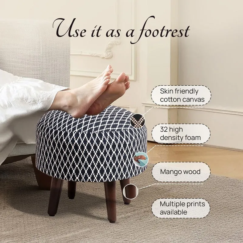 Poshell Cotton Ottoman - Set Of Two media 5