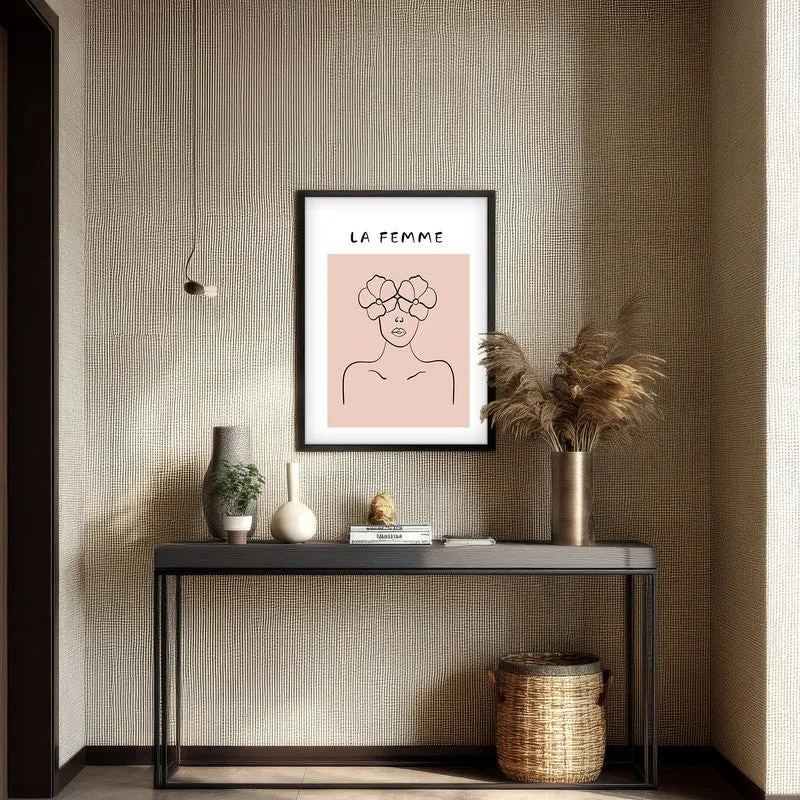 Petal Gaze Canvas Wall Painting With Black Frame media 4