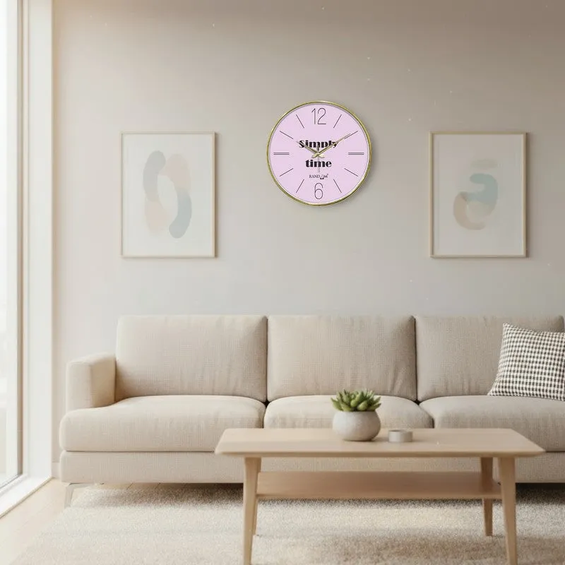 Simply Time Round Analog Wall Clock - Lavender media 4