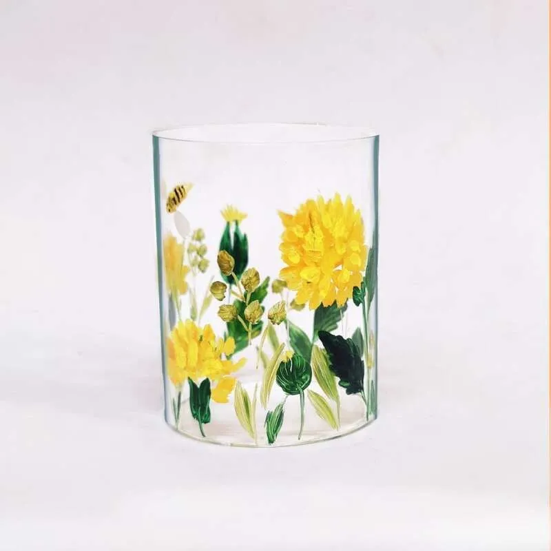 Sunlit Handpainted Tealight Candle Holder media 4
