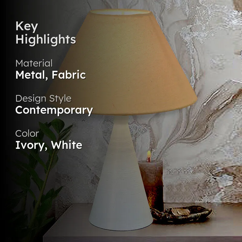 Neux Metal Table Lamp - Ivory,White media 2