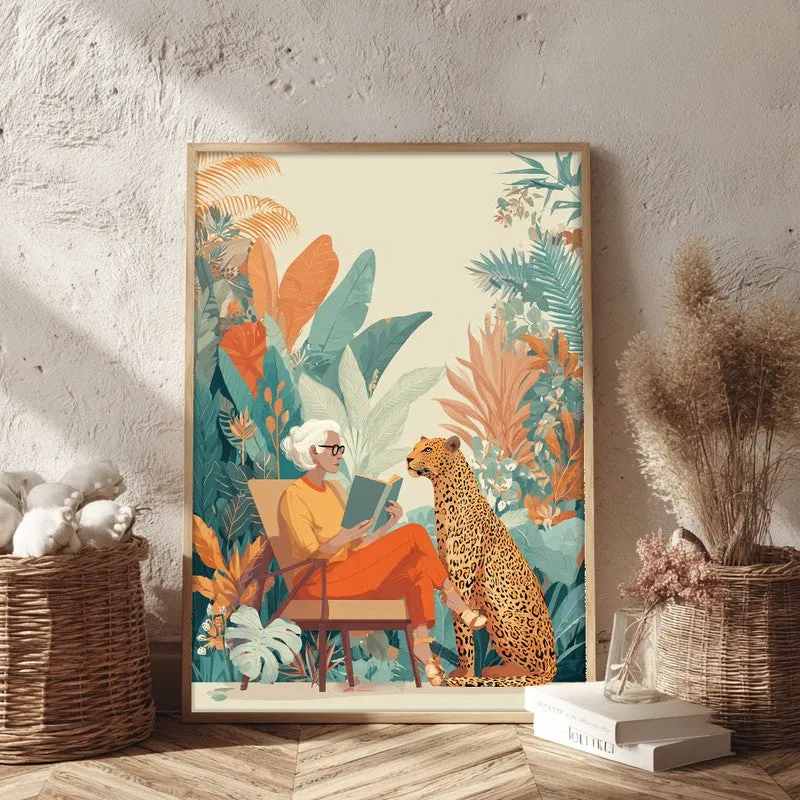 Verdantia Canvas Wall Painting With Brown Frame media 3