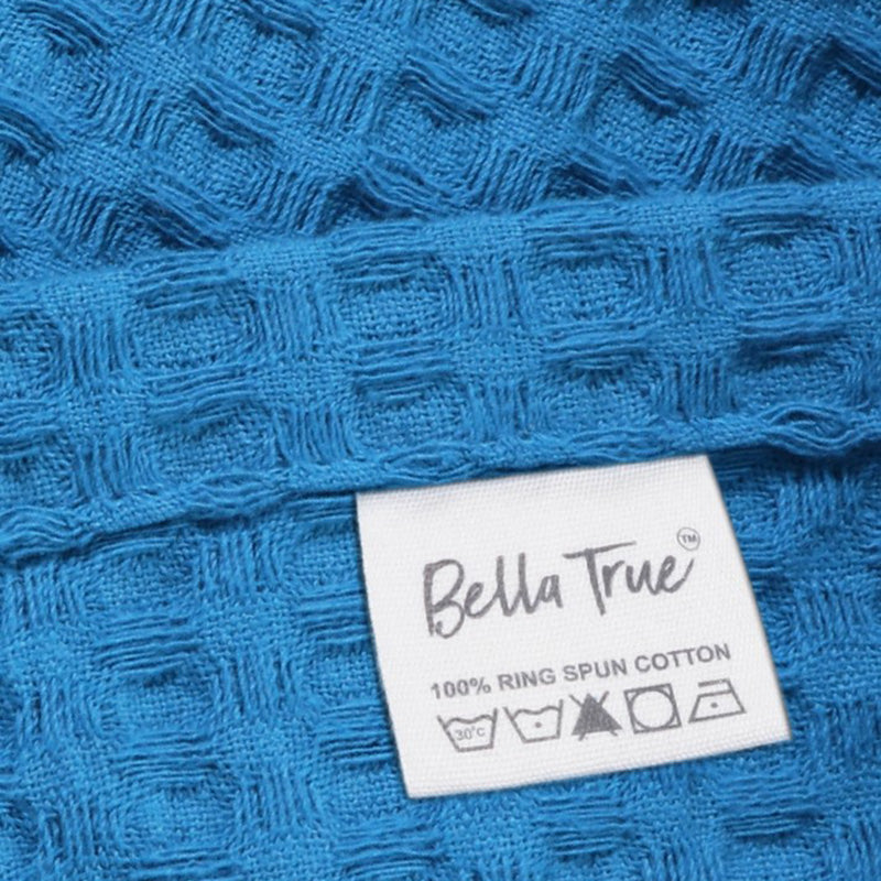 Axitra Wafel Weave Cotton Blanket - Blue media 3