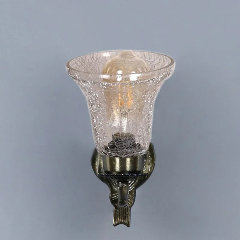 Ornate Antique Glass Wall Lamp media 5