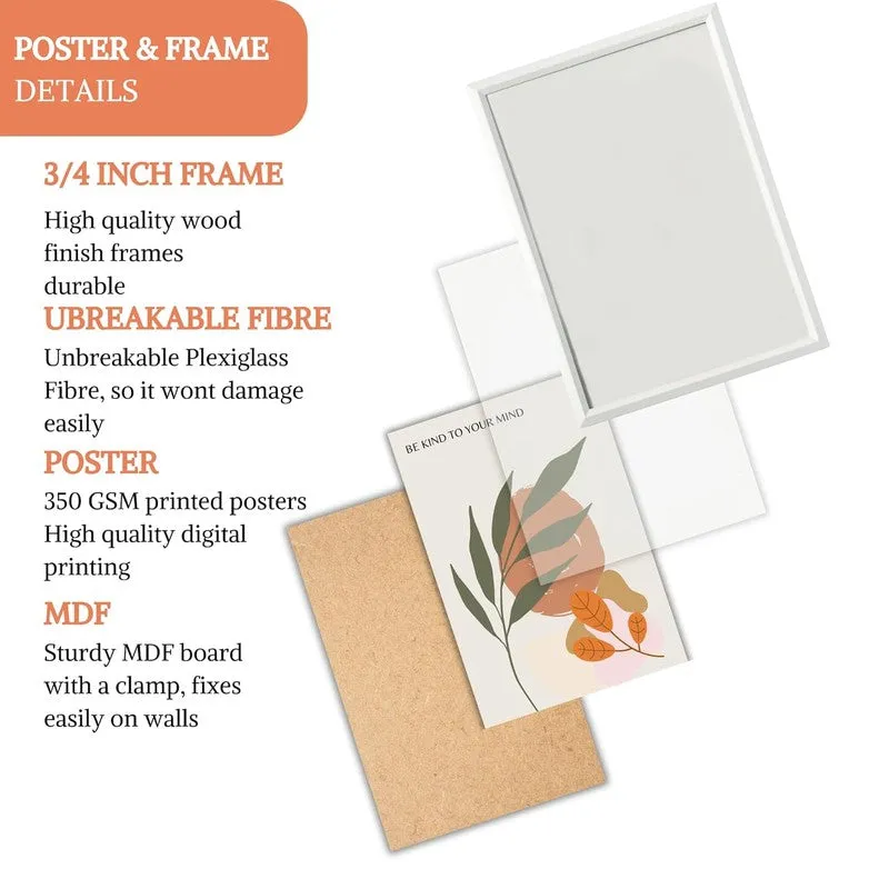 Desert Muse Paper Wall Painting With Frame - White media 6