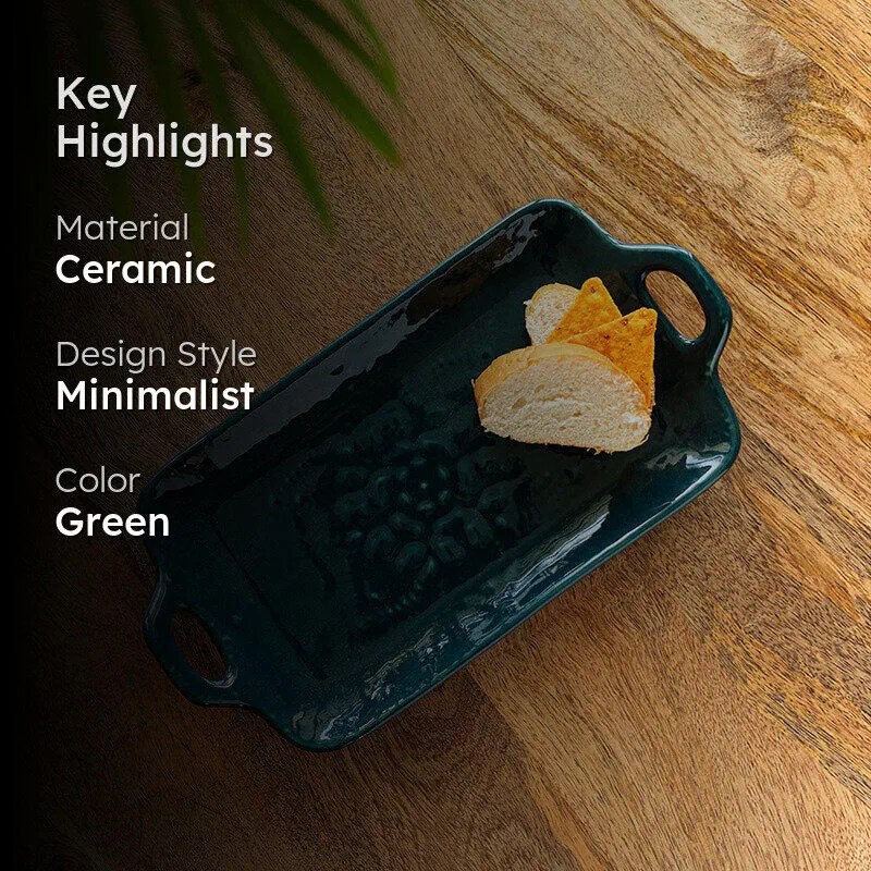 Clayra Ceramic Platter - Dark Teal media 2