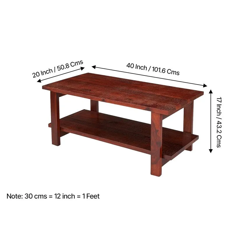 Xirox Sheesham Wooden Center Table - Brown media 12