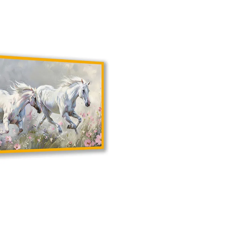 Equine Pair Wall Art with Gold Frame media 5