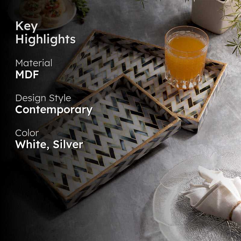 Imara Zig Zag Serving Tray - Set Of Two media 2