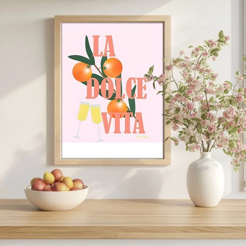 La Dolce Vita Archival Canvas Wall Art - Brown media 1