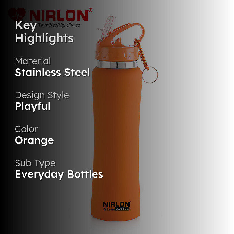 Valento Sipper Water Bottle (Orange) - 750 mL media 2