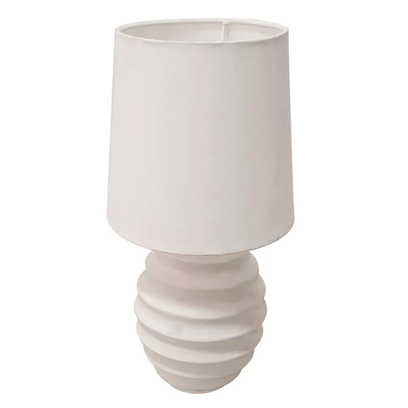 Pharos Ceramic Fabric Table Lamp - White media 3