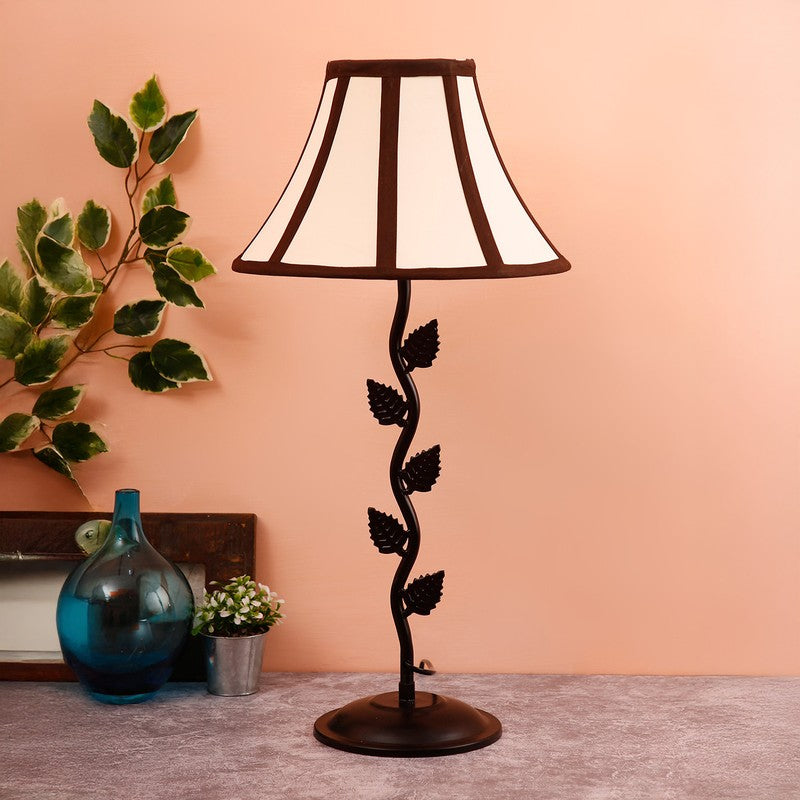 Lunivore Cotton Table Lamp With Iron Base - White