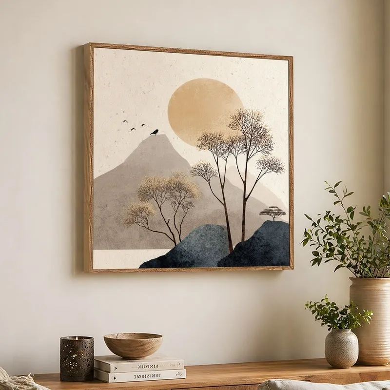 Misty Hills Canvas Wall Art With Frame media 4