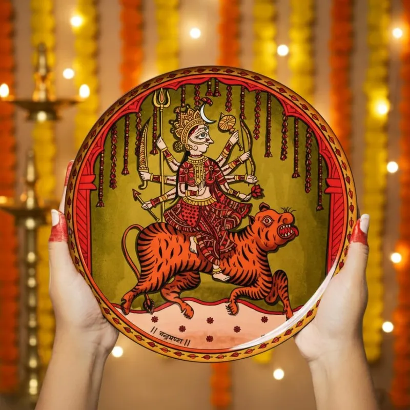 Nava Shakti Metal Wall Plates - Set of Nine media 3