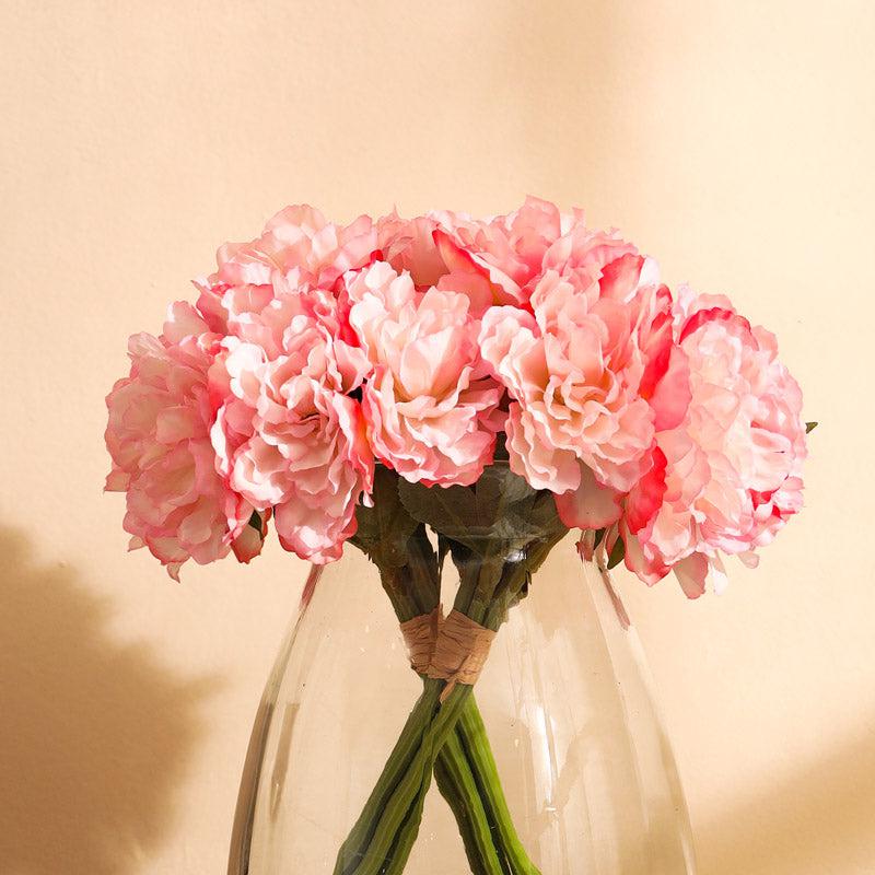 Artificial Realistic Peony Flower Bouquet (Baby Pink) - Set Of Two media 6