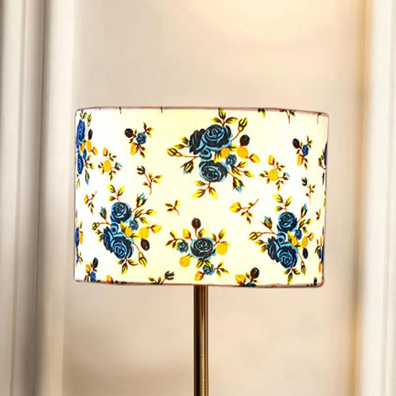 Garden Lights Cotton & Metal Table Lamp (Drum) - Multicolor media 3