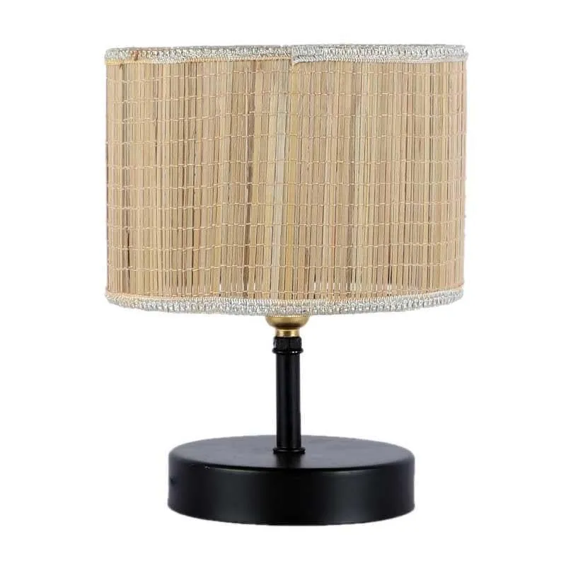 Husky Tall Bamboo Table Lamp - Beige,Black media 5