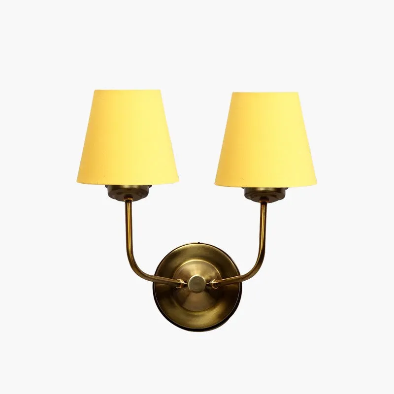 Lumoire Duo Cone Metal Wall Lamp - Gold,Yellow media 5