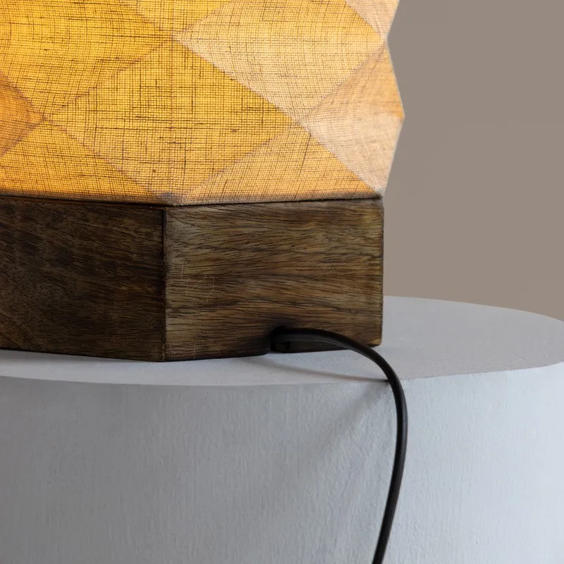 Fig Living Lumi Hexa Cotton Table Lamp - Beige media 5