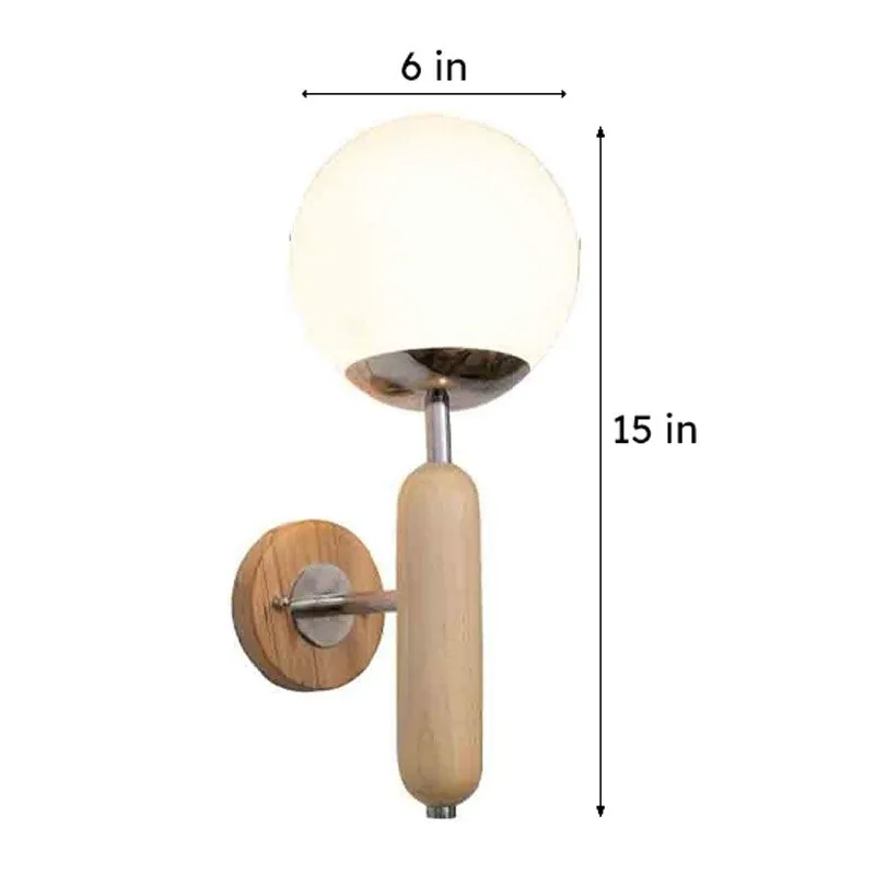 Valencia Glass & Wooden Wall Lamp media 7