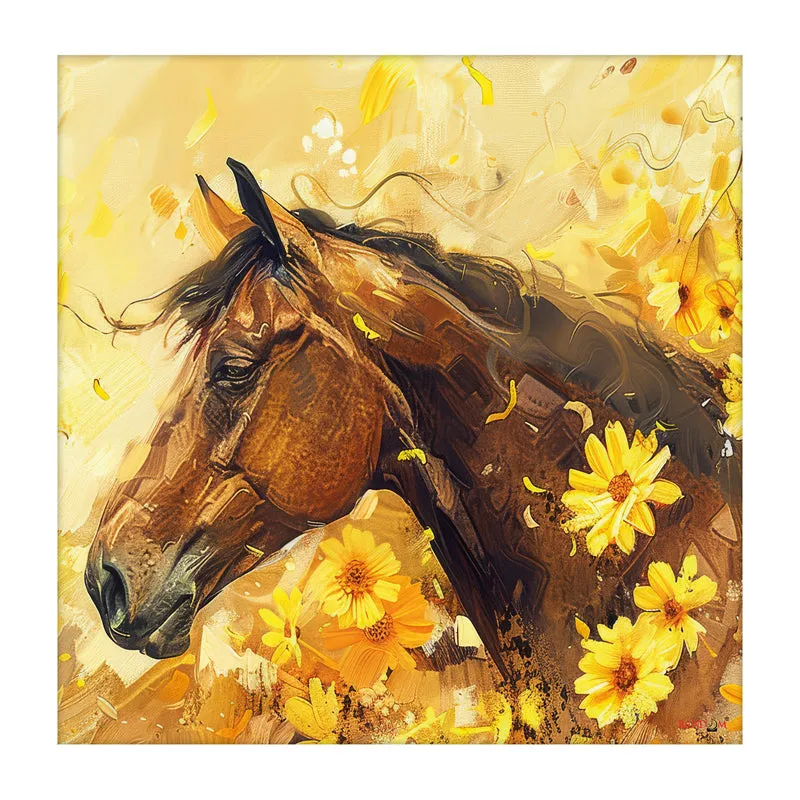 Garden Horse Canvas Wall Painting media 7