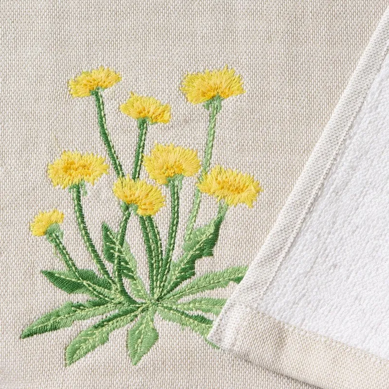 Flora Embroidered Bamboo Cotton Hand Towels with Canvas Box - Set Of Three media 9