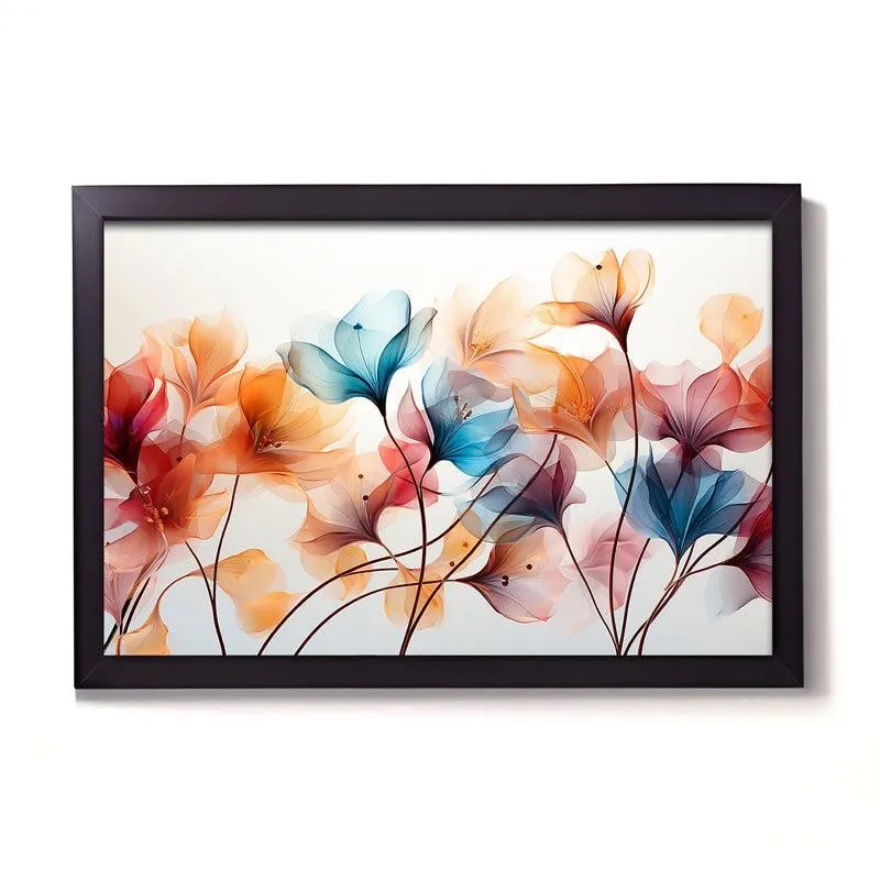 Pastel Poeny Bloom Wall Painting media 3